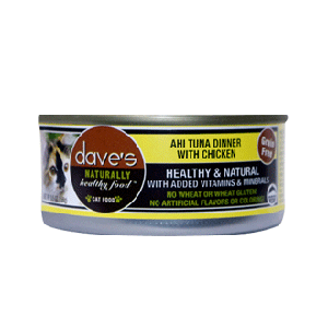 Dave's Naturally Healthy Ahi Tuna & Chicken Canned Cat Food Dave's, daves, pet food, Naturally Healthy, Tuna, ahi, chicken, Canned, Cat Food, gf, grain free